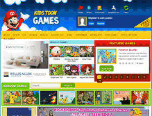 Tablet Screenshot of kidstoongames.com
